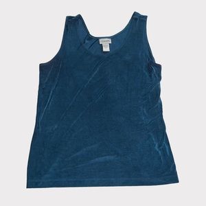 Chico's sleeveless blue/teal shirt